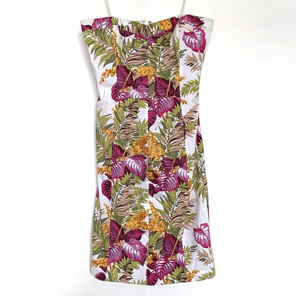 🌺Nicole Miller-Strapless Tropical Dress - Picture 2 of 8